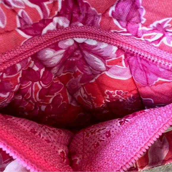 Vintage VERA BRADLEY Hope Toile 2006 Hobo Bag 1 Handle Zip Top Shoulder Pink Y2K - Picture 4 of 14